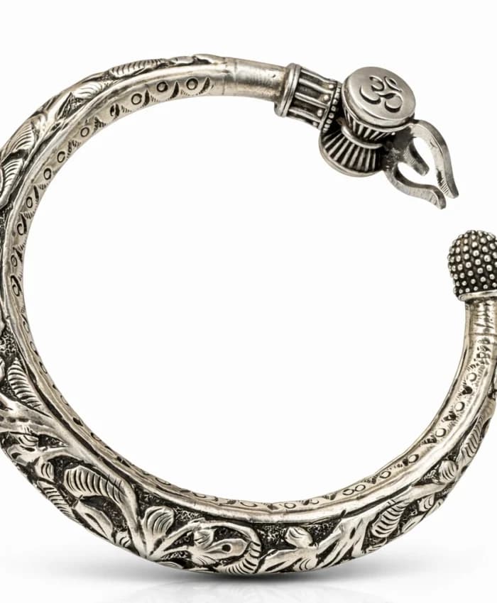 925 Sterling Silver Mahadev Trishul Kada