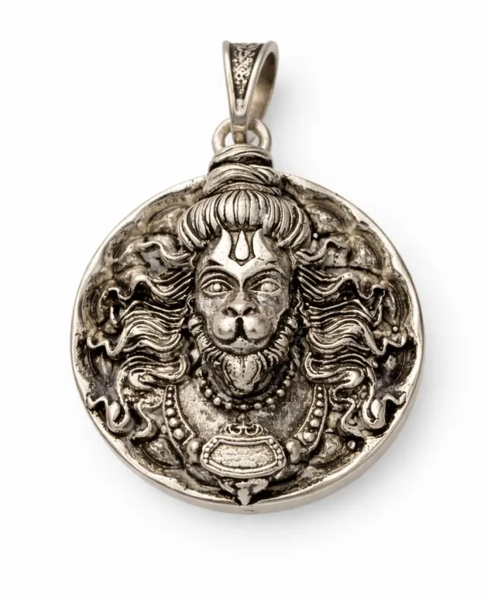 925 Sterling Silver Hanuman Ji Face Locket