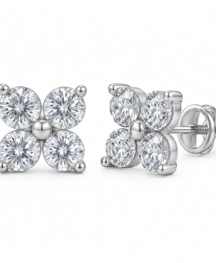 925 Sterling Silver Soft Petal Studs