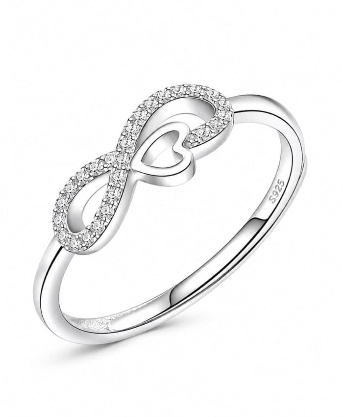 925 Sterling Silver Infinite Love Heart Ring