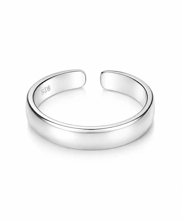 925 Silver Classic Plain Challa Ring
